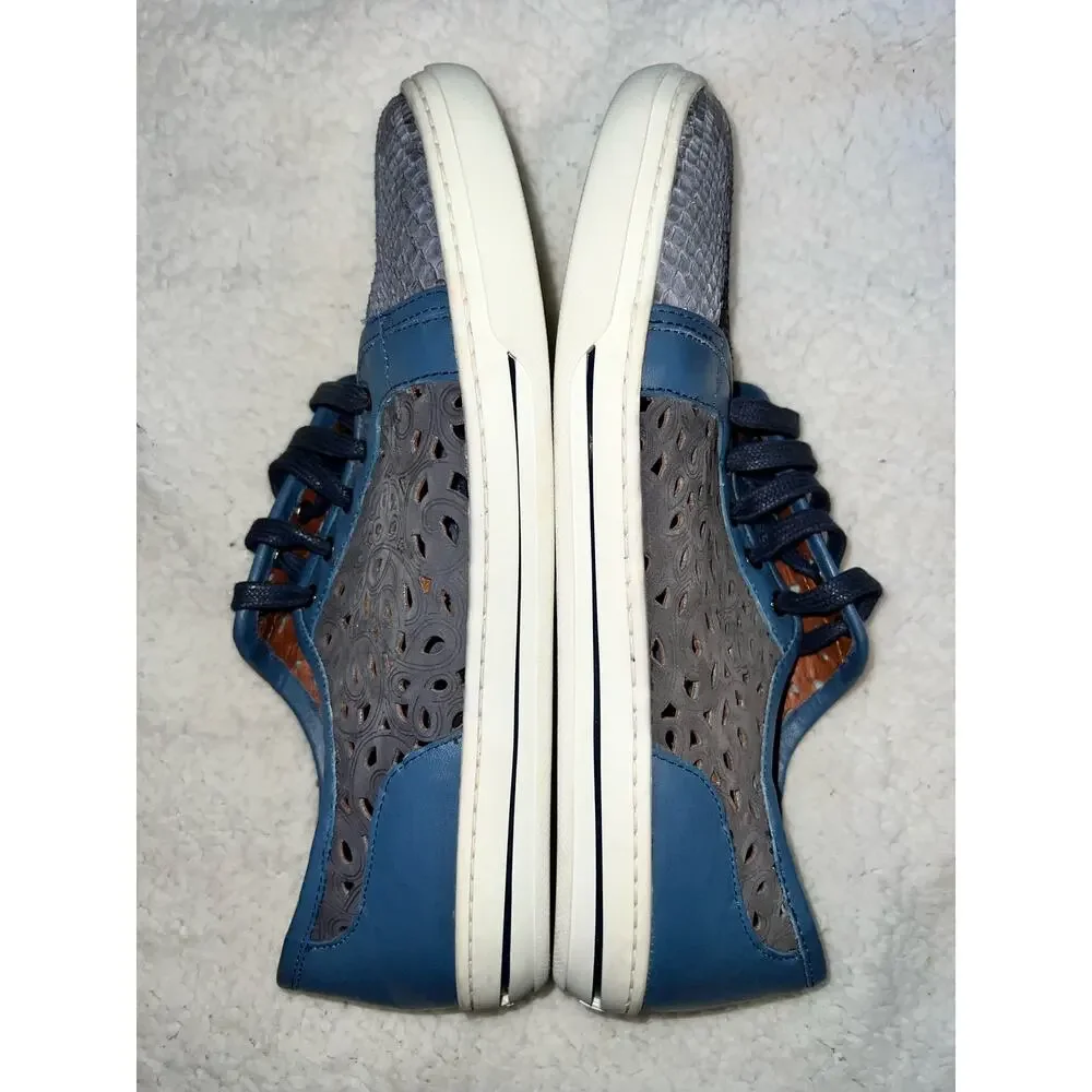 Franco Cuadra casual Python Snakeskin Leather Sneakers - size US 9-9 1/2 (26cm).
